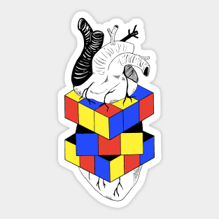 Heart Cube Sticker